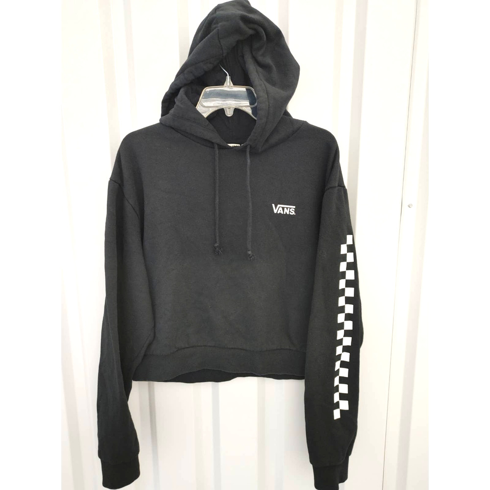 VANS Semi Cropped Hoodie Off the Wall Skater Checkered XL Logo